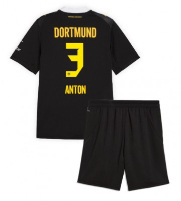 Borussia Dortmund Waldemar Anton #3 Udebanetrøje Børn 2026-27 Kortærmet (+ Korte bukser)